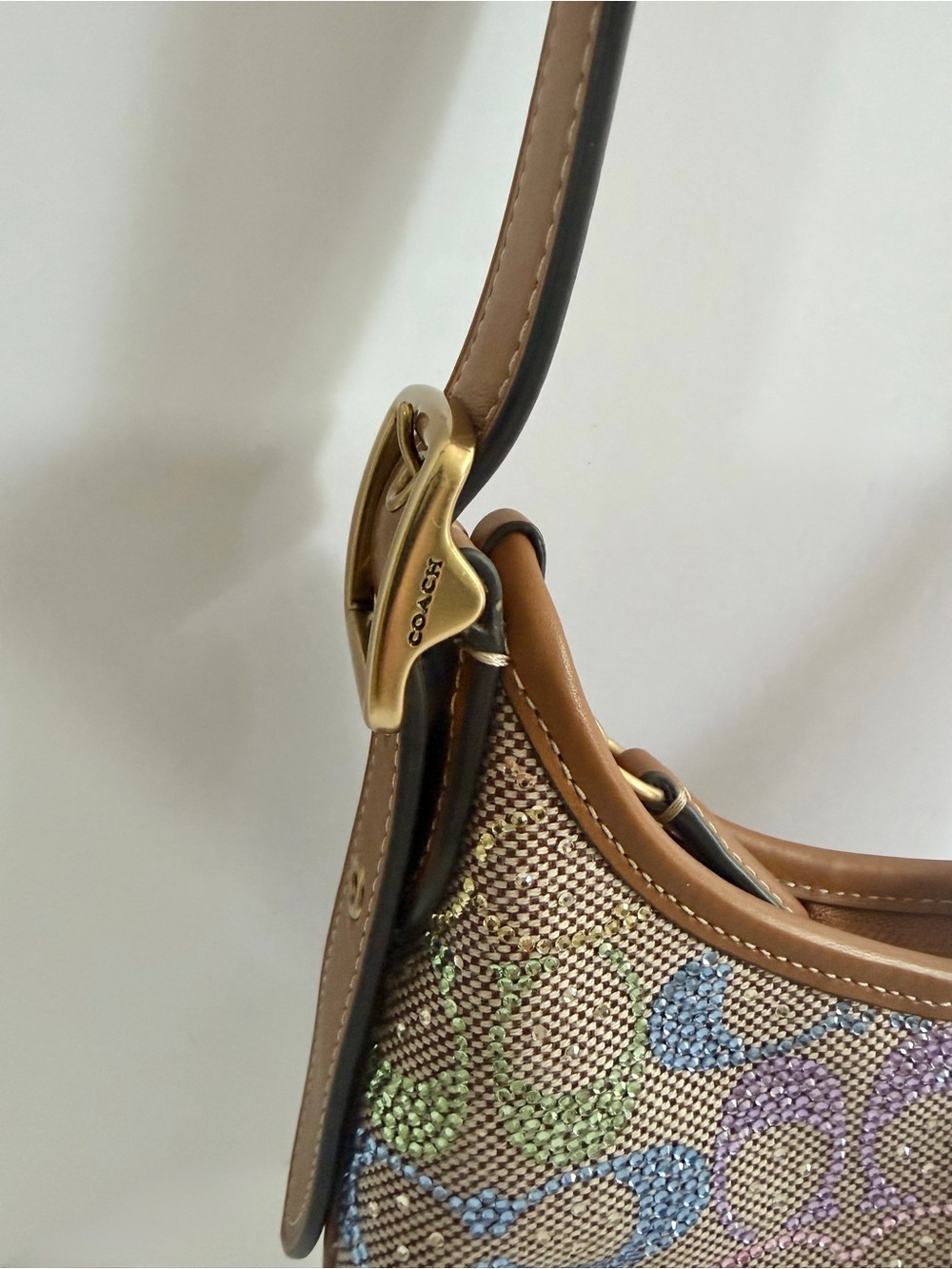 COACH Rainbow Candy Crystal Hamptons Hobo Bag - Picture 4 of 14